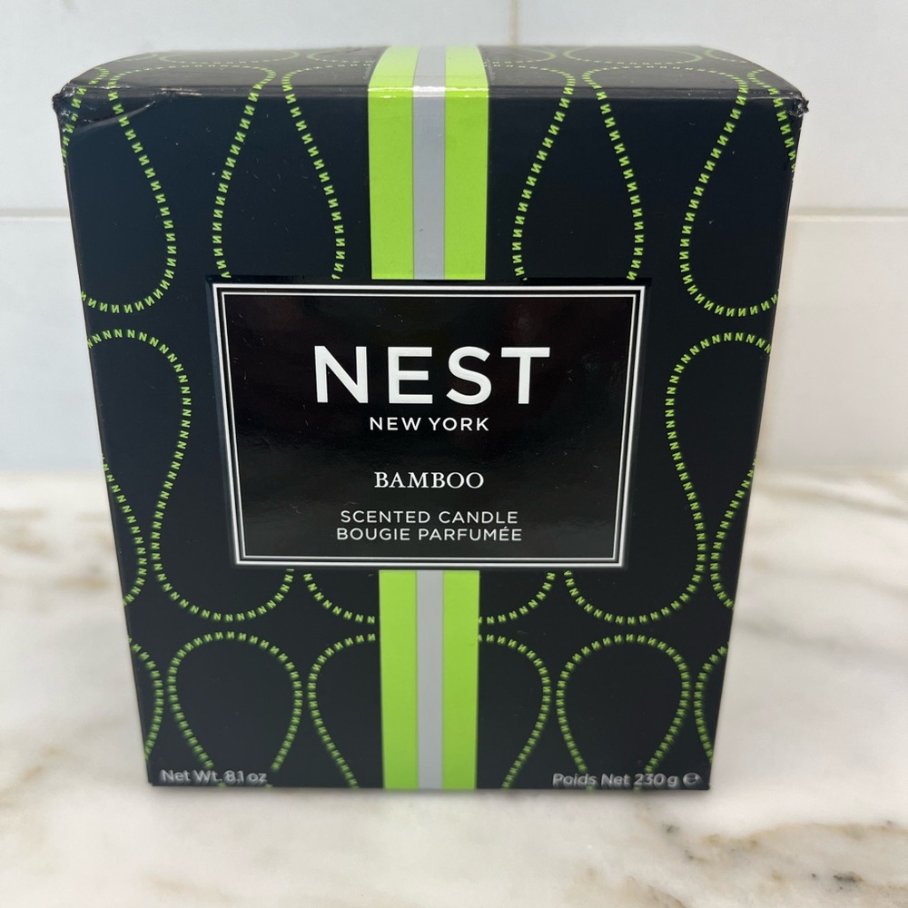 NEW - NEST Fragrances Bamboo Scented Candle - Black and Green boxing